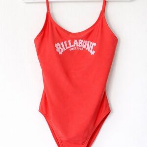 Billabong one piece swimsuit coral Orange size S NWT